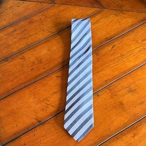 Boss Light Purple and Gray Diagonal Stripe Tie